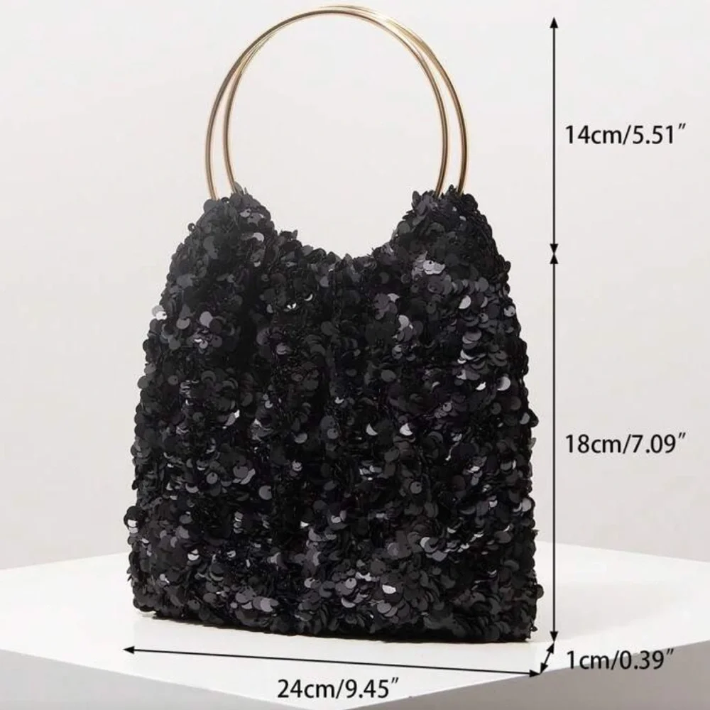 🎩 Black Sequin Bag 🎩 - Picture 3 of 7